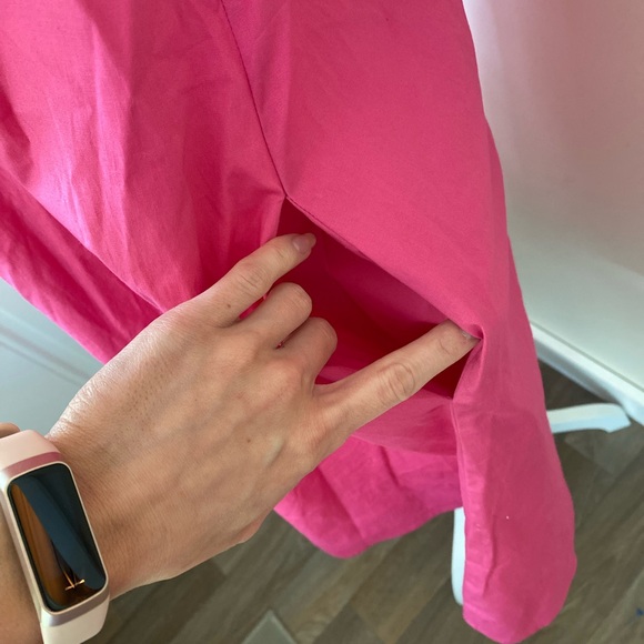 Pink Ruffle Sleeve Button-Up Top - Picture 4 of 4